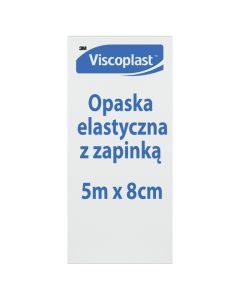 Viscoplast, opaska, elastyczna  z zapinką, 5m x 8 cm, 1 szt.