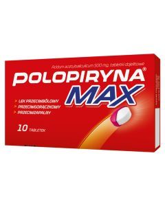 Polopiryna Max, 500 mg, tabletki dojelitowe, 10 szt.