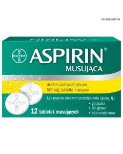 Aspirin Musująca (Ultra Fast), 500 mg, tabletki musujące, 12 szt.