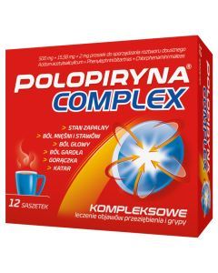 Polopiryna Complex, proszek w saszetkach do sporządzania roztworu doustnego, 12 szt.