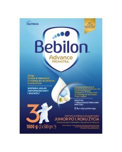 Bebilon 3 Advance Pronutra Junior, formuła na bazie mleka po1. roku życia, 1000 g