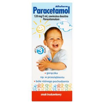 Paracetamol Aflofarm, (120 mg / 5 ml), zawiesina doustna, 100 ml