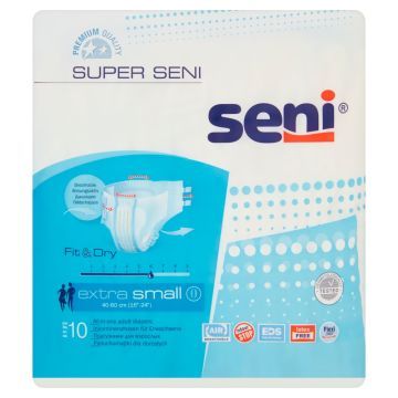 Super Seni, pieluchomajtki dla dorosłych, rozmiar XS, 10 szt.