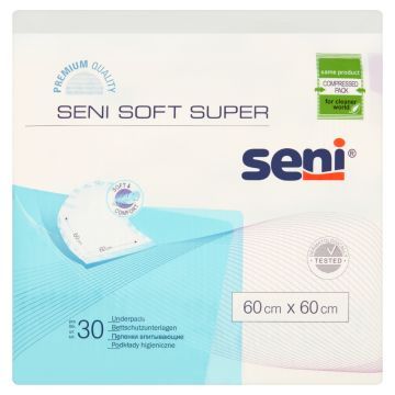 Seni Soft Super, podkłady higieniczne, 60 cm x 60 cm, 30 szt.