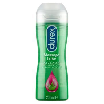 Durex Play 2w1 Massage Lube, żel do masażu i nawilżający żel intymny z kojącym aloesem, 200 ml