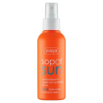 Ziaja Sopot Sun, wodoodporny olejek do opalania w sprayu, SPF 6, 125 ml