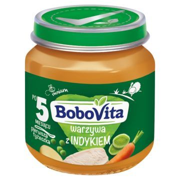 BoboVita, warzywa z indykiem, 5 m+, 125 g