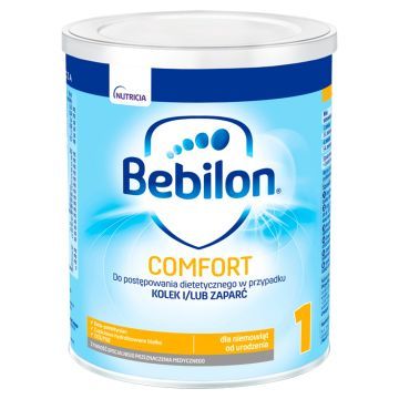 Bebilon Comfort 1, żywność specjalnego przeznaczenia medycznego dla niemowląt od urodzenia, 400 g