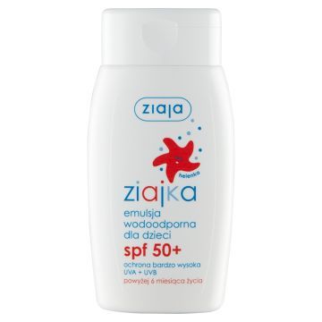 Ziajka, emulsja wodoodporna dla dzieci, SPF 50+, 125 ml