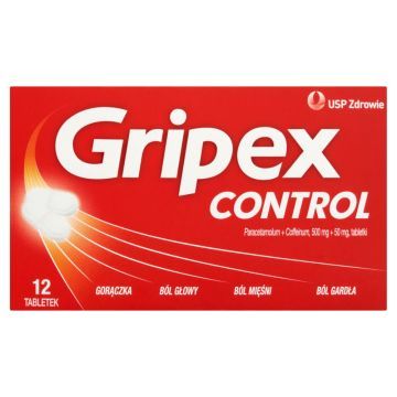 Gripex Control, 500 mg + 50 mg, tabletki, 12 szt.