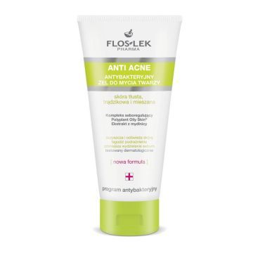 Flos-Lek Anti Acne, zel, antyb.,d/mycia twarzy, 200 ml