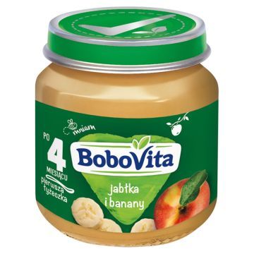 BoboVita, deserek z jabłkami i bananami, 4m+, 125 g