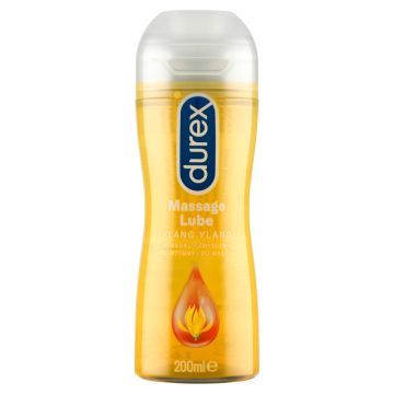 Durex 2w1, żel intymny i do masażu z kwiatem Ylang Ylang, 200 ml