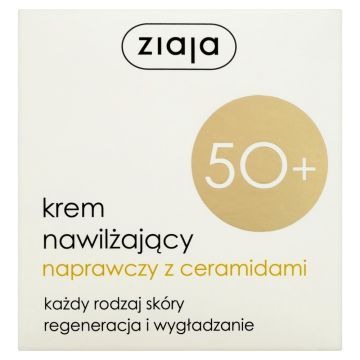 Ziaja, krem, nawilz., napraw.z ceramid, 50+, 50 ml