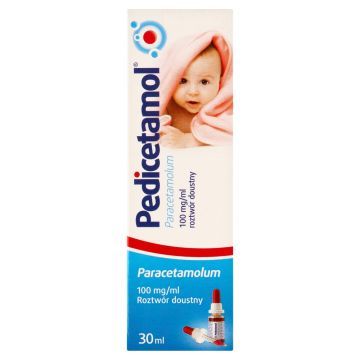 Pedicetamol, (100 mg/ml), krople, 30 ml