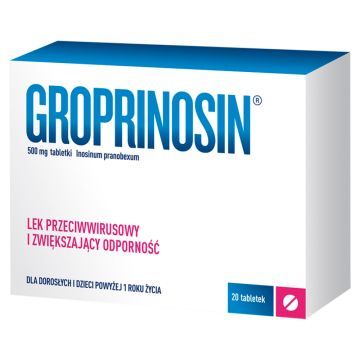 Groprinosin, 500 mg, tabl., 20 szt