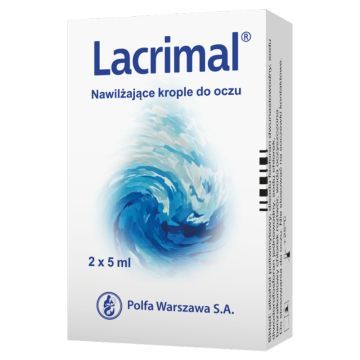 Lacrimal, krople do oczu, nawilżające, 2 x 5 ml