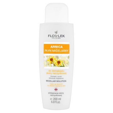 Flos-Lek Pharma Arnica, płyn micelarny do demakijażu skóry naczynkowej, 200 ml