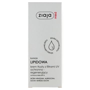 Ziaja Med Lipidowa Fizjoderm,krem,tlusty,z filtr. UV,50 ml