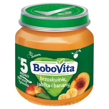 BoboVita, brzoskwinie, jabłka i banany, 5 m+, 125 g
