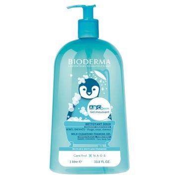 Bioderma AbcDerm Moussant, zel,myjacy,d/niem,dzieci,1000ml