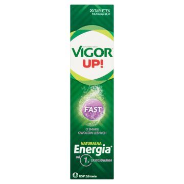 Vigor Up! Fast, tabletki musujące  o smaku owoców leśnych, 20 szt.