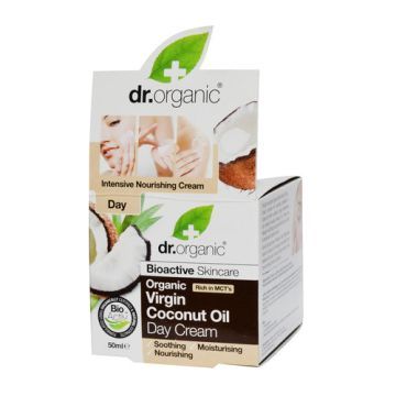 Dr Organic Virgin Coconut, krem, na dzien, 50 ml