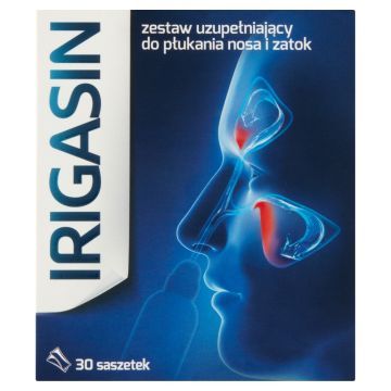 Irigasin, zestaw uzupełniający do płukania nosa i zatok, 30 saszetek