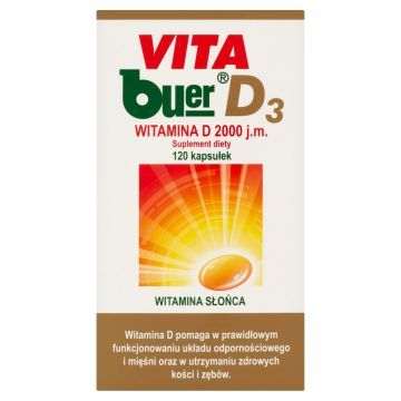 VITA buer D3, 2000 j.m., kapsułki, 120 szt.