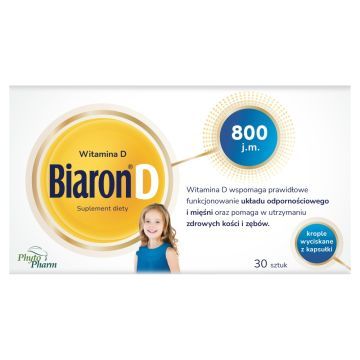Bioaron Witamina D  800 j.m., krople wyciskane z kapsułki, 30 szt.