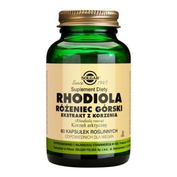 Solgar Rhodiola, Rozeniec Gorski, kaps., 60 szt