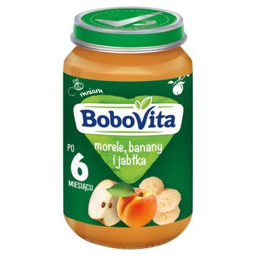 BoboVita, morele, banany i jabłka, 6 m+, 190 g