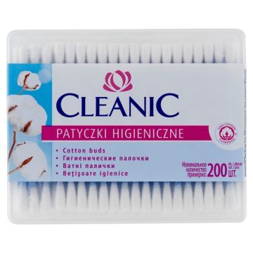 Cleanic, patyczki, pudelko, 200 szt