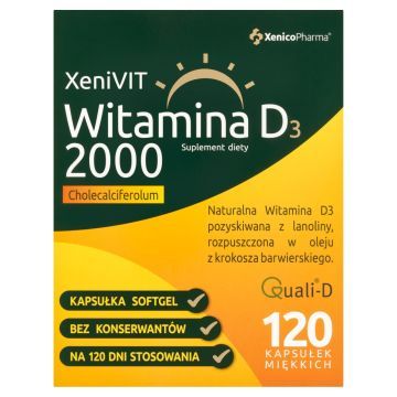 XeniVIT Witamina D 2000, kapsułki miękkie, 120 szt.