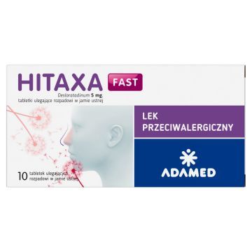 Hitaxa Fast, 5 mg, tabletki ulegające rozpadowi w jamie ustnej, 10 szt.