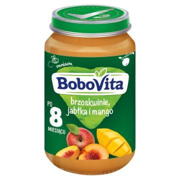 BoboVita, brzoskwinie, jabłka i mango, 8 m+, 190 g