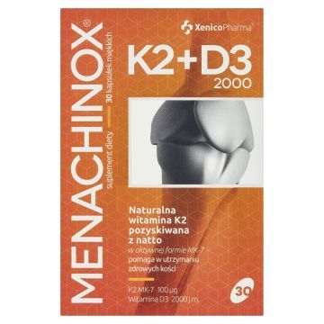 Menachinox K2 + D3 2000, kapsułki miękkie, 30 szt.