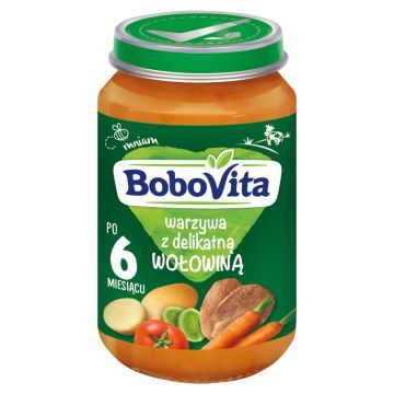 BoboVita, warzywa z delikatną wołowiną, 6 m+, 190 g