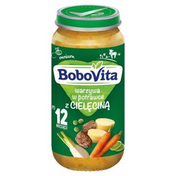 BoboVita Junior, warzywa w potrawce z cielęciną, 12 m+, 250 g