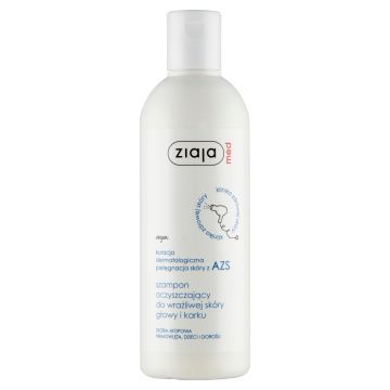 Ziaja Med, Kuracja Dermatologiczna skóry z AZS, szampon oczyszczający do wrażliwej skóry głowy, 300 ml
