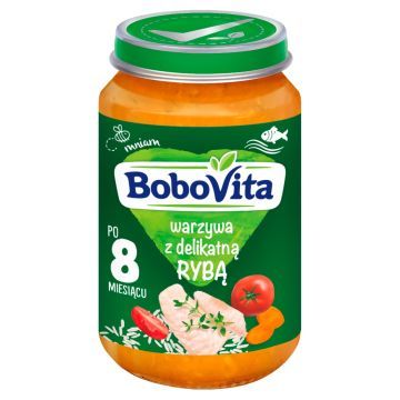 BoboVita, warzywa z delikatną rybą, 8 m+, 190 g