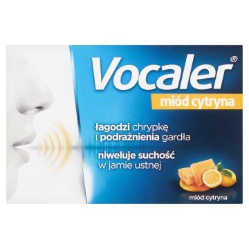 Vocaler, miód cytryna, pastylki do ssania, 24 szt.
