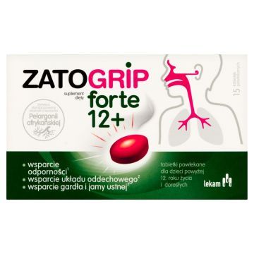 Zatogrip forte 12+, tabletki, 15 szt.