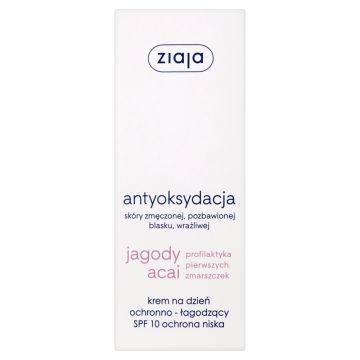 Ziaja Jagody Acai, krem, ochr-lagodz.,SPF10, n/dzien, 50 ml