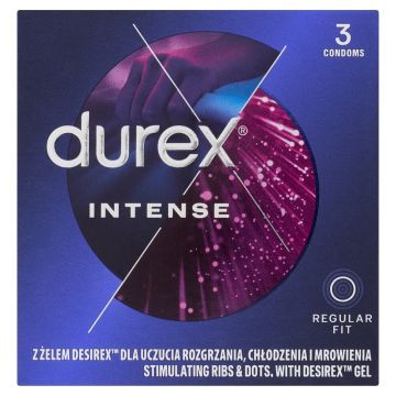 Durex Intense, prezerwatywy, 3 szt.
