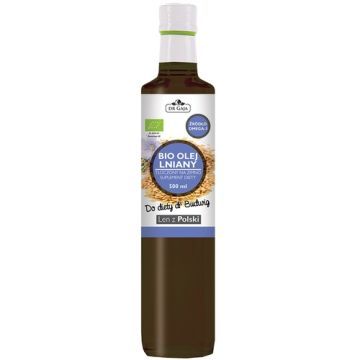 Dr Gaja Olej lniany, tlocz.na zimno,nieraf.dr Budwig, 500 ml