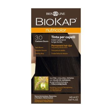 Biokap Nutricolor, farba,d/wl., 3.0,ciemny braz, 140 ml