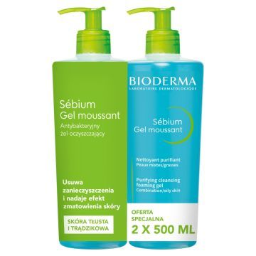 Bioderma Sebium Mouss, zel, d/tw,antyb,500mlx2op,DOZ/2870/17