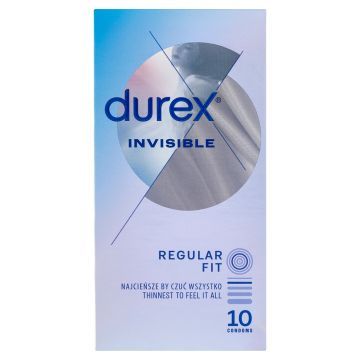 Durex Invisible, prezerwatywa dla większej bliskości, 10 szt.