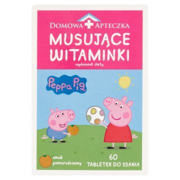 Domowa Apteczka Musujące Witaminki Świnka Peppa, tabletki do ssania, 60 szt.